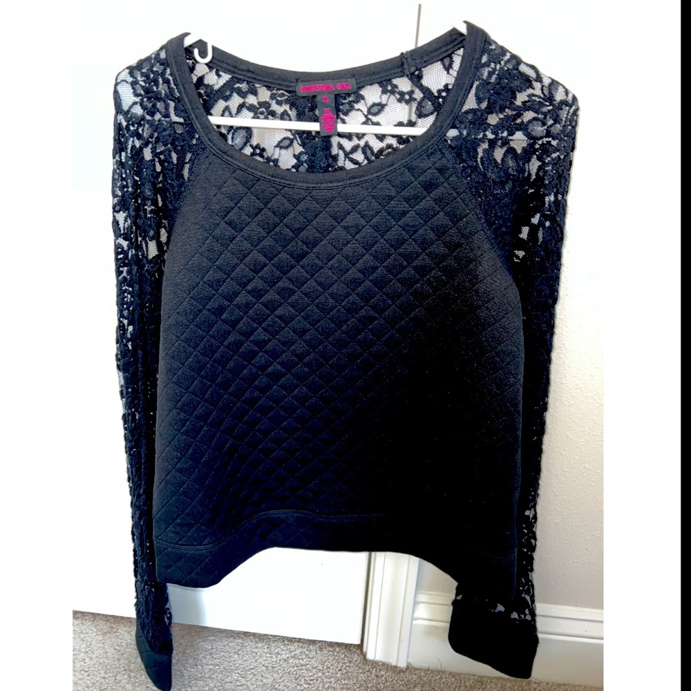 Cute Quilted Lace Top